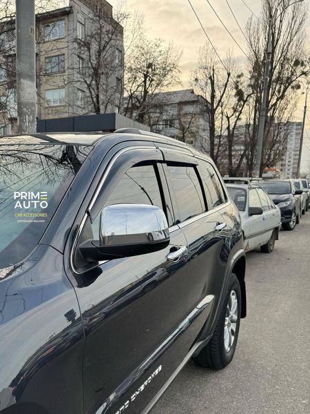 Дефлекторы окон к-т 4 шт с хромированным молдингом Jeep Grand Cherokee 2011 - 2022 Wellvisors 3-847JE004 3-847JE004 фото