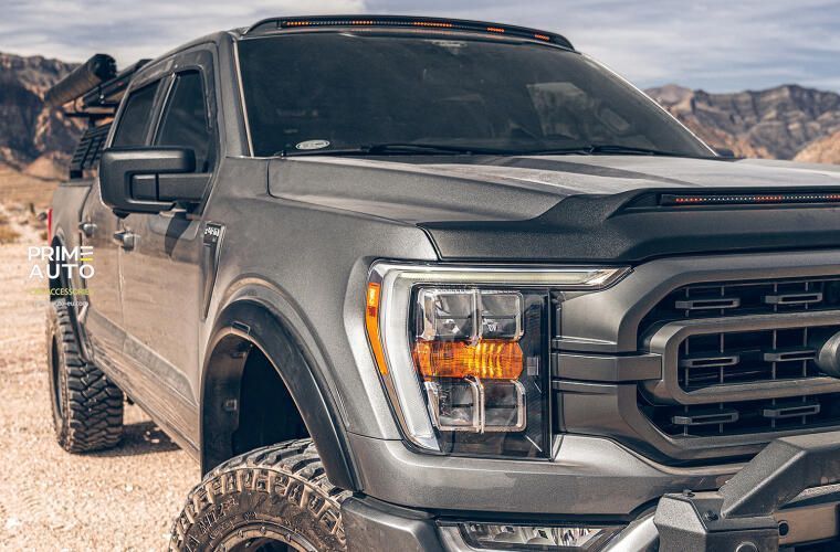 Дефлектор лобового скла Aerocab PRO чорний Toyota Tundra 2022+ AVS 898294 898294 фото