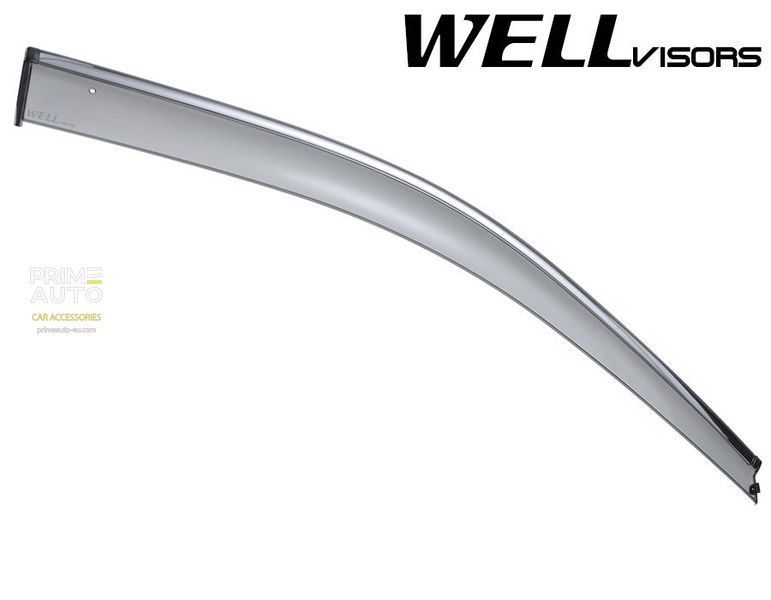 Дефлекторы окон к-т 4 шт с хромированным молдингом Jeep Grand Cherokee 2011 - 2022 Wellvisors 3-847JE004 3-847JE004 фото