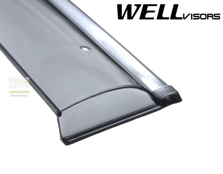 Дефлекторы окон к-т 4 шт с хромированным молдингом Jeep Grand Cherokee 2011 - 2022 Wellvisors 3-847JE004 3-847JE004 фото