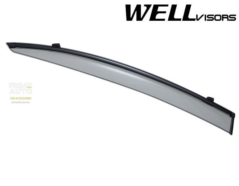 Window Deflectors 4pcs Set With Black Trim Hyundai Accent 2006-2011 Sedan Wellvisors 3-847HY008