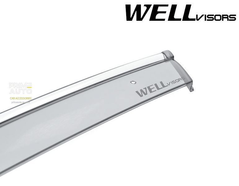 Window Deflectors 4pcs Set with Chrome Trim Infiniti QX30 2017-2018 Wellvisors 3-847IN011