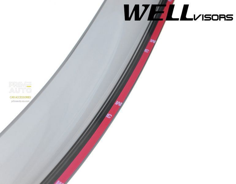 Дефлекторы окон к-т 4 шт с хромированным молдингом Jeep Grand Cherokee 2011 - 2022 Wellvisors 3-847JE004 3-847JE004 фото