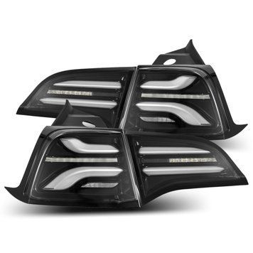 Faruri spate Tesla Model Y 2020-2024 LED PRO series cărbune negru AlphaRex 601030