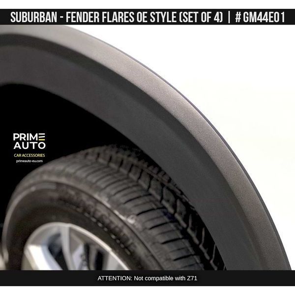 Fender Flares Chevrolet Suburban 2021-2025 black AIR DESIGN GM44E01