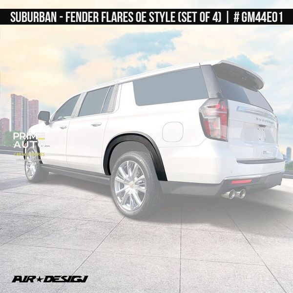 Fender Flares Chevrolet Suburban 2021-2025 black AIR DESIGN GM44E01