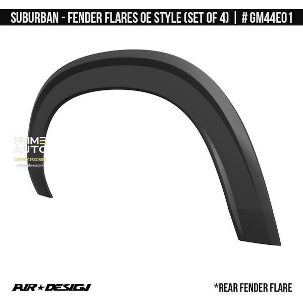 Fender Flares Chevrolet Suburban 2021-2025 black AIR DESIGN GM44E01