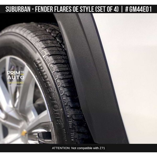 Fender Flares Chevrolet Suburban 2021-2025 black AIR DESIGN GM44E01