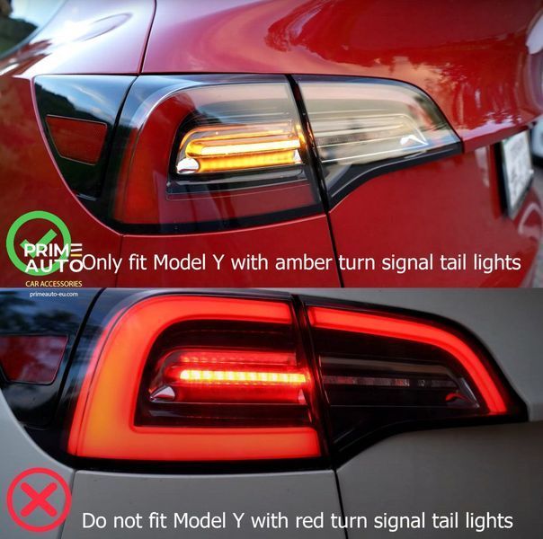 Задние фонари Tesla Model Y 2020-2024 LED PRO серия углево-черные AlphaRex 601030 601030 фото