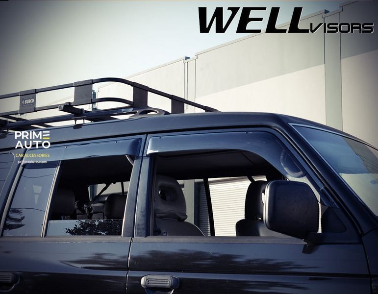 Window Deflectors 4pcs Set Premium Series Mitsubishi Pajero Wagon 1991-2000 Wellvisors 3-847MI011