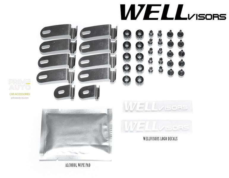 Window Deflectors 4pcs Set Premium Series Mitsubishi Pajero Wagon 1991-2000 Wellvisors 3-847MI011