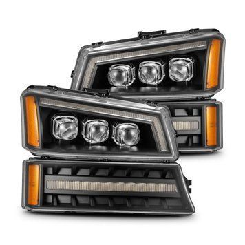 Lampy przednie Chevrolet Silverado 1500 2003-2006 LED NOVA seria czarny AlphaRex 880256