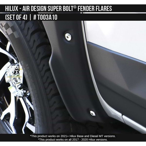 Poszerzenia nadkoli Toyota Hilux 2015-2020 czarny AIR DESIGN TO03A10