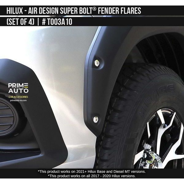 Poszerzenia nadkoli Toyota Hilux 2015-2020 czarny AIR DESIGN TO03A10