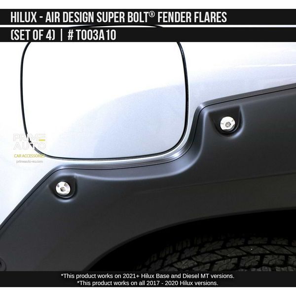Poszerzenia nadkoli Toyota Hilux 2015-2020 czarny AIR DESIGN TO03A10