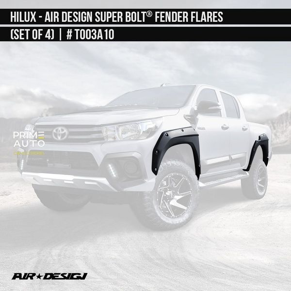 Poszerzenia nadkoli Toyota Hilux 2015-2020 czarny AIR DESIGN TO03A10