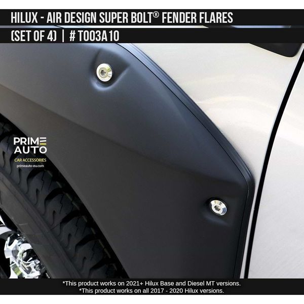 Poszerzenia nadkoli Toyota Hilux 2015-2020 czarny AIR DESIGN TO03A10