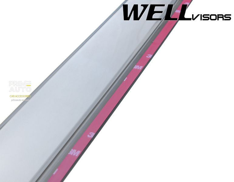 Window Deflectors 4pcs Set with Chrome Trim BMW X5 2007-2018 Wellvisors 3-847BM005
