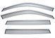 Window Deflectors 4pcs Set with Chrome Trim BMW X5 2007-2018 Wellvisors 3-847BM005