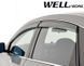 Window Deflectors 4pcs Set With Black Trim Nissan Sentra 2013-2019 Wellvisors 3-847NS001