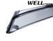 Window Deflectors 4pcs Set with Chrome Trim BMW X5 2007-2018 Wellvisors 3-847BM005