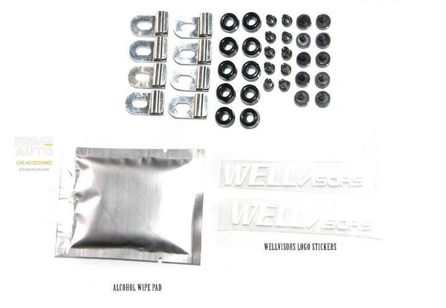 Window Deflectors 4pcs Set Premium Series Toyota Land Cruiser 2008-2021 Wellvisors 3-847LX002