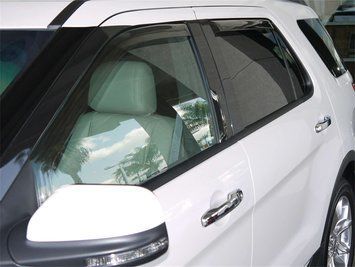 Window Deflectors 4 pcs set Ford Explorer 2011 - 2019 Dark Gloss EGR 573631