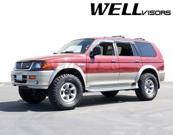 Window Deflectors 4pcs Set Premium Series Mitsubishi Pajero Sport 2000-2004 Wellvisors 3-847MI013