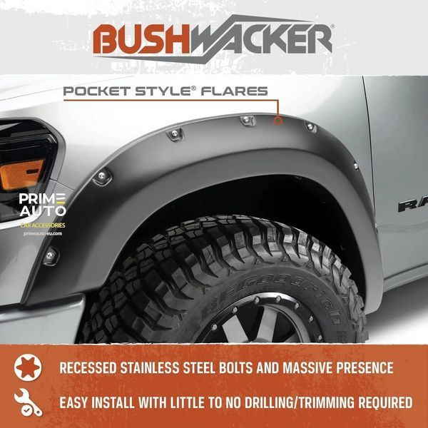 Fender Flares set 4 PCs Ford F-150 2015-2017 Max Pocket-style black Bushwacker 20939-02