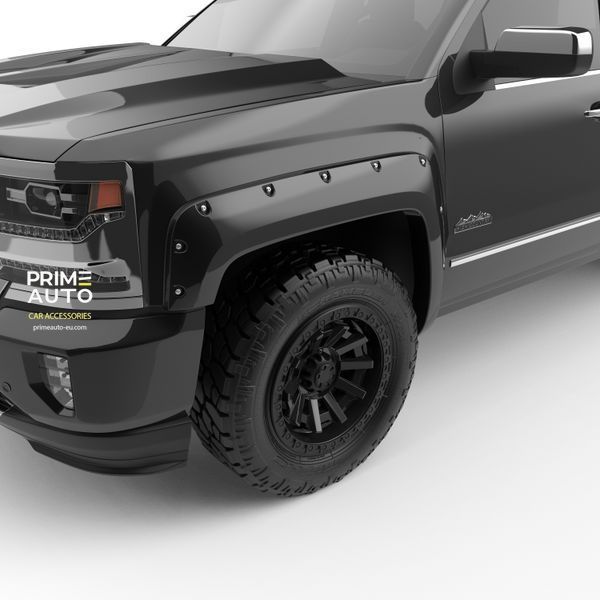 Fender Flares Chevrolet Silverado 2014 - 2018 Bolt-On Style Black EGR 791674-GBA