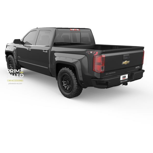 Fender Flares Chevrolet Silverado 2014 - 2018 Bolt-On Style Black EGR 791674-GBA