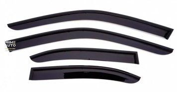 Side Window Deflectors adhesive front+rear 4pcs Hyundai Tucson 2004 - 2010 Black SON2011