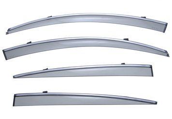 Window Deflectors 4pcs Set with Chrome Trim Lexus GS 2006-2011 Wellvisors 3-847LX004
