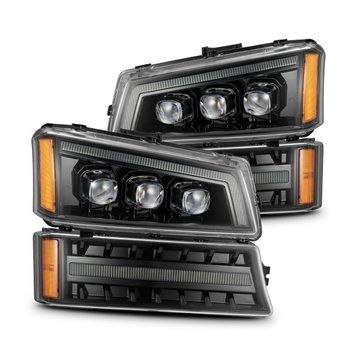 Lampy przednie Chevrolet Silverado 1500 2003-2006 LED NOVA seria kolor Alpha-Black AlphaRex 880254