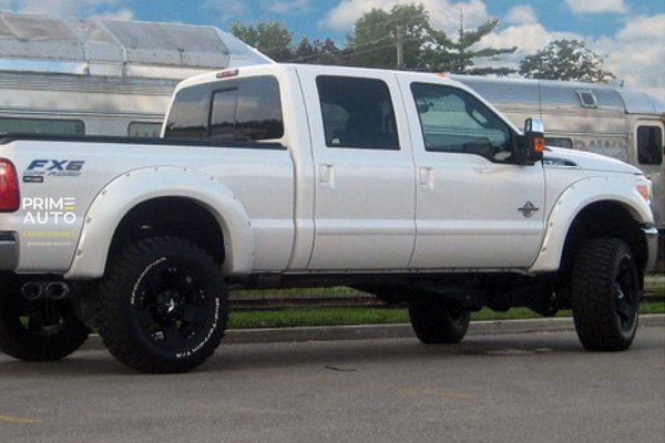 Fender Flares set 4 PCs Ford F-250 Super Duty 2011-2016 Cutout Pocket-style black Bushwacker 20940-02