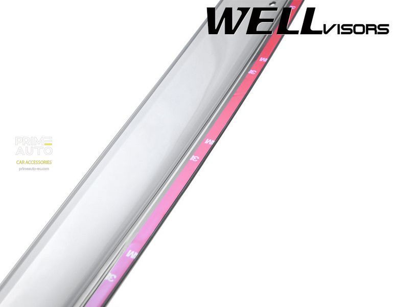 Window Deflectors 4pcs Set With Black Trim Nissan Murano 2009-2014 Wellvisors 3-847NS004