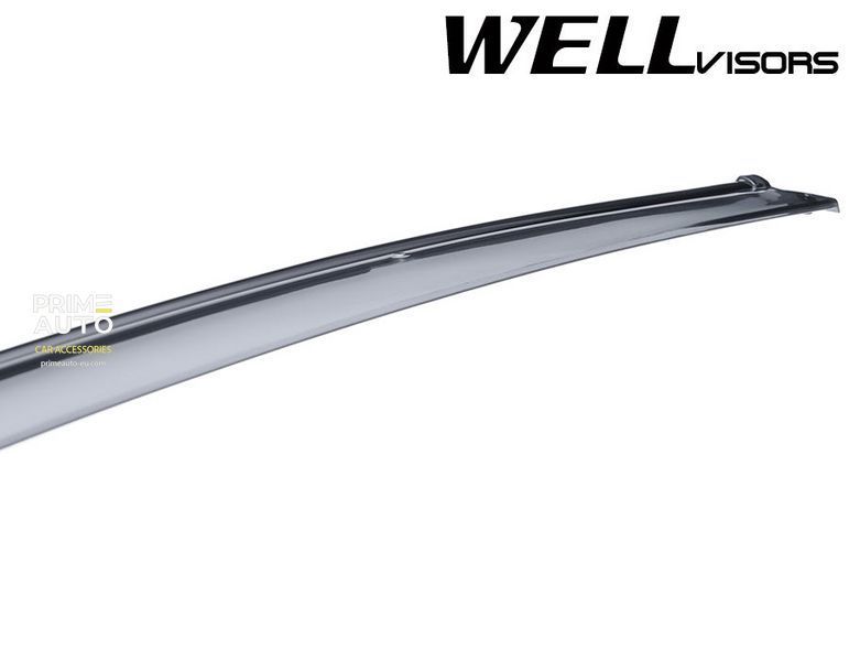 Дефлекторы окон к-т 4 шт с черным хромированным молдингом Honda Accord 2003 - 2007 Sedan Wellvisors 3-847HD016 3-847HD016 фото