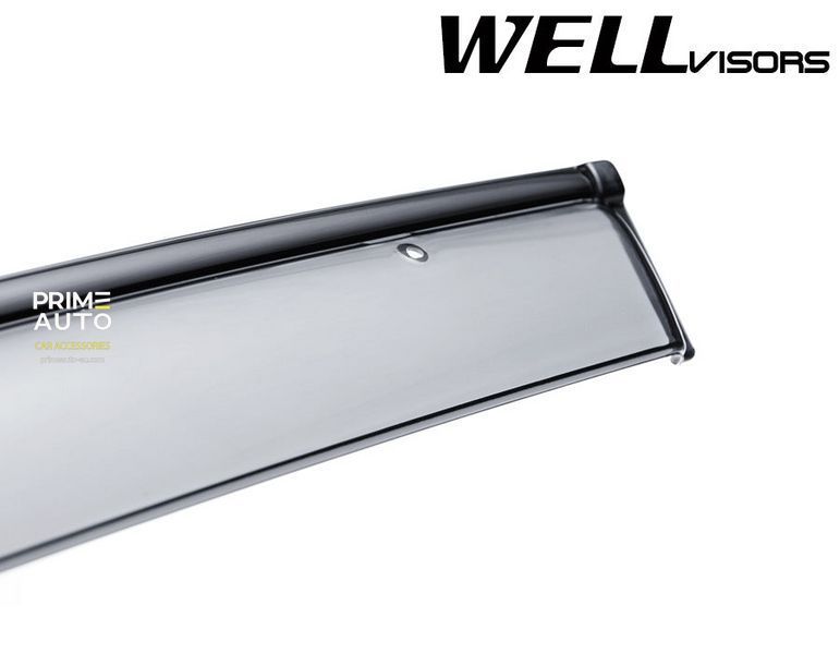 Дефлекторы окон к-т 4 шт с черным хромированным молдингом Honda Accord 2003 - 2007 Sedan Wellvisors 3-847HD016 3-847HD016 фото