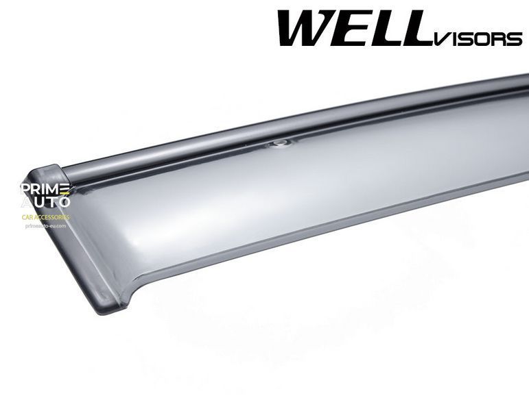 Дефлекторы окон к-т 4 шт с черным хромированным молдингом Honda Accord 2003 - 2007 Sedan Wellvisors 3-847HD016 3-847HD016 фото