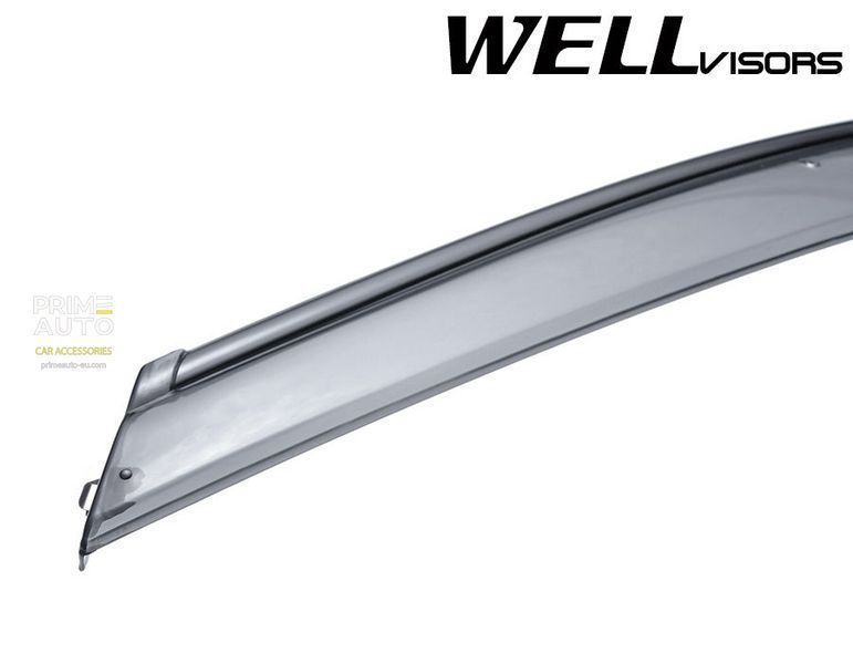 Window Deflectors 4pcs Set With Black Trim Nissan Murano 2009-2014 Wellvisors 3-847NS004