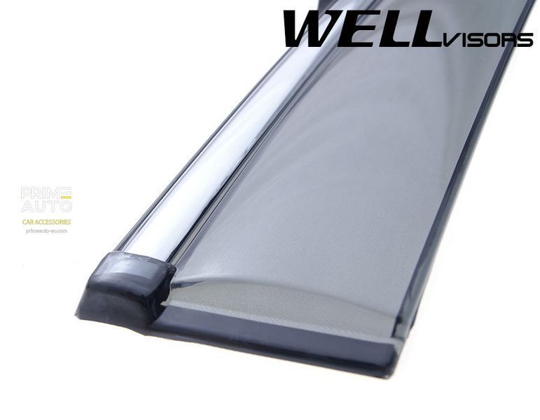 Owiewki do szyb samochodowych num 4 szt z chromowaną odlewanie Lexus GS 2006 - 2011 Wellvisors 3-847LX004