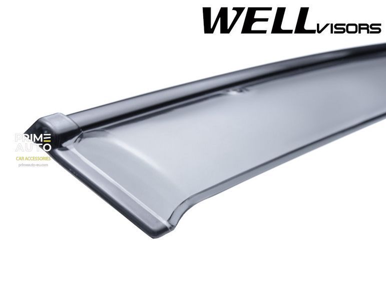 Дефлекторы окон к-т 4 шт с черным хромированным молдингом Honda Accord 2003 - 2007 Sedan Wellvisors 3-847HD016 3-847HD016 фото