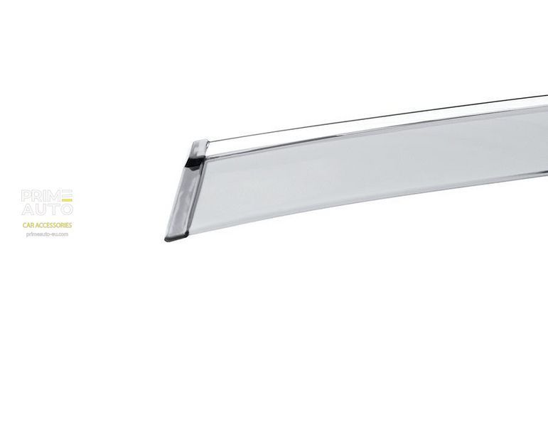 Window Deflectors 4pcs Set with Chrome Trim BMW X5 2019-2023 Wellvisors 3-847BM015