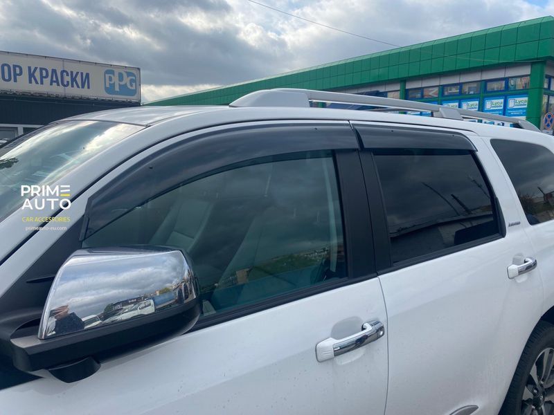 Window Deflectors 4pcs Set Premium Series Toyota Sequoia 2008-2022 Wellvisors 3-847TY045