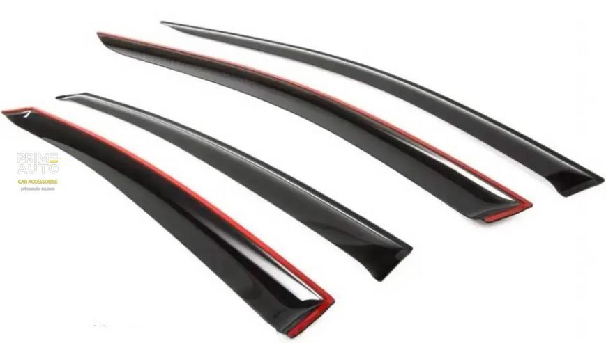 Deflectoare de ferestre adeziv faţă+spate 4buc Hyundai Tucson 2004 - 2010 negru SON2011