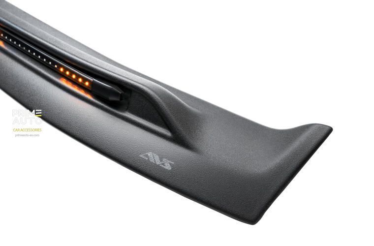 Hood Spoiler With LED Strip With Turn Follower Ford Bronco 2021 - 2026 Aeroskin Lightshield PRO Black Matte AVS 953183