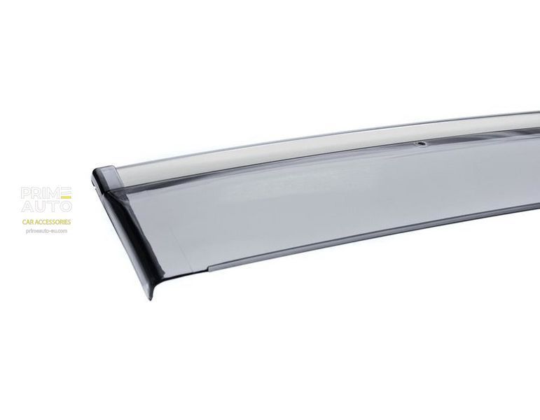 Owiewki do szyb samochodowych num 4 szt z czarna chromowana listwa Honda Passport 2022 - 2025 Wellvisors 3-847HD043