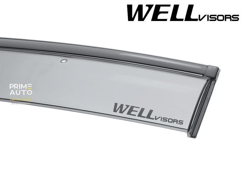 Owiewki do szyb samochodowych num 4 szt z czarna chromowana listwa Buick Envision 2016 - 2020 Wellvisors 3-847BU008