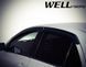 Window Deflectors 4pcs Set With Black Trim Toyota Yaris 2007-2012 Sedan Wellvisors 3-847TY027
