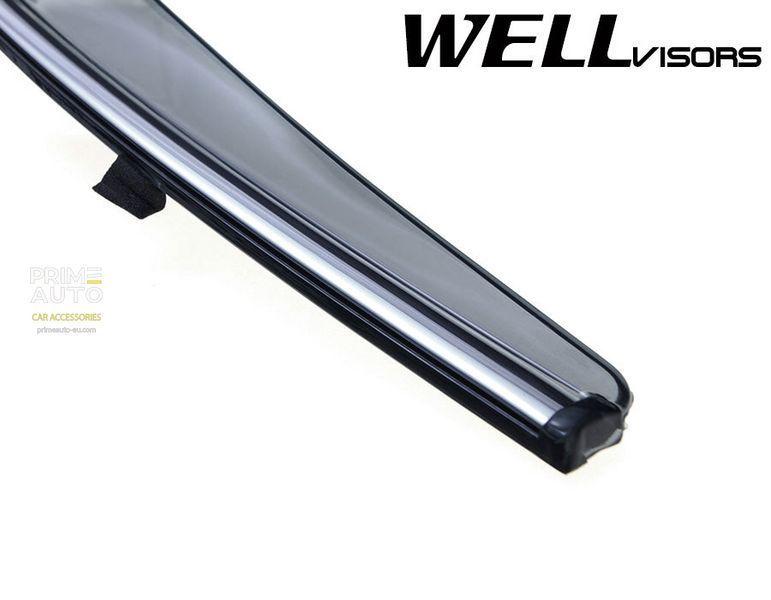Дефлекторы окон к-т 4 шт с хромированным молдингом Subaru Legacy 2010 - 2014 Sedan Wellvisors 3-847SU005 3-847SU005 фото